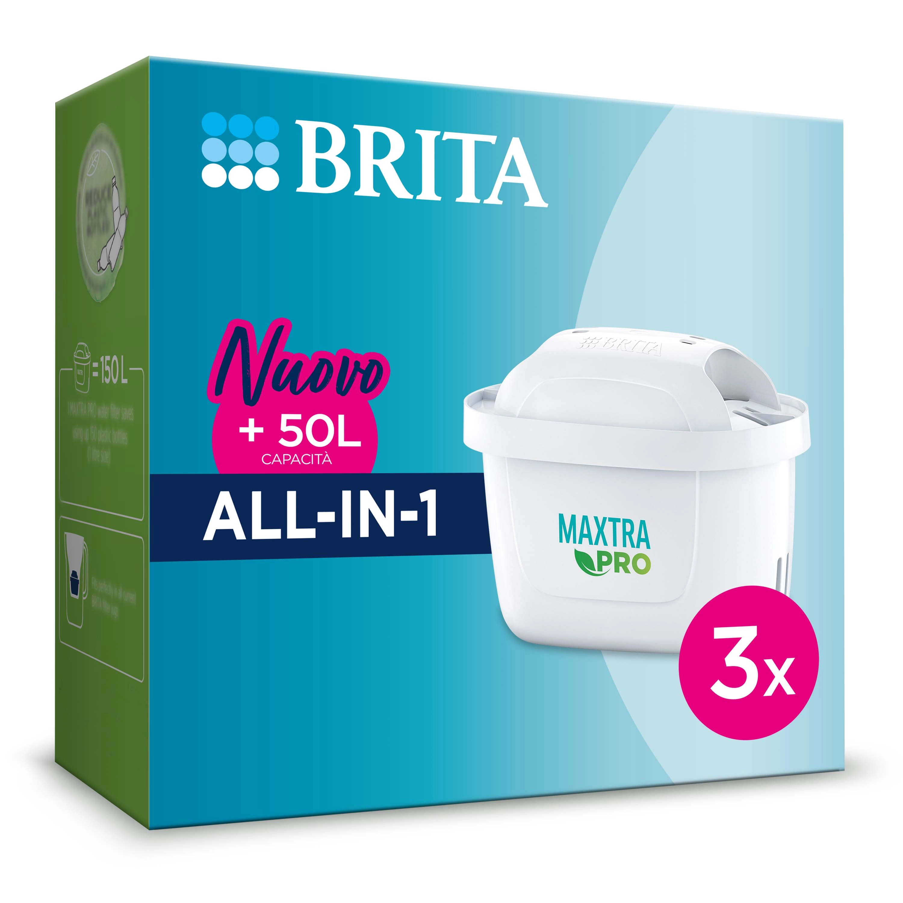 Brita Caraffa filtrante per Acqua Style Grey (2,4 L) Filtro Maxtra Pro  All-in-1