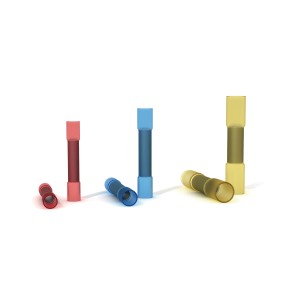 Dettaglio di terminali di collegamento t.b.t. multicolore.