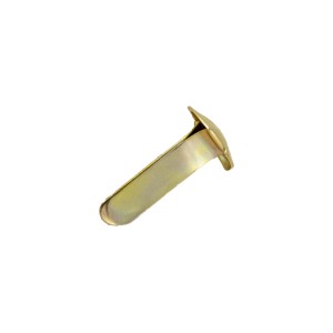Rivetto metallico color oro per progetti fai-da-te e artigianato.