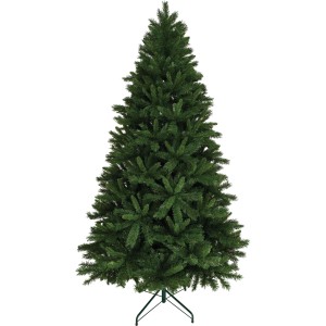 Albero di Natale artificiale verde con supporto in metallo. Ideale per decorazioni festive.