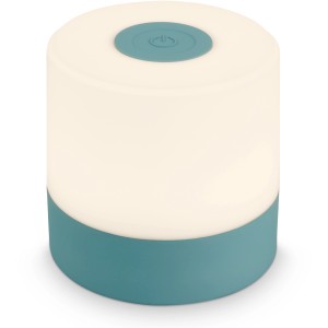 Lampada da tavolo a batteria Brilo Smal blu, luce decorativa a LED portatile per interni ed esterni, dimmerabile.