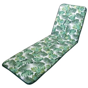 Cuscino per lettino da giardino con motivo a foglie tropicali, cuscino da esterno.