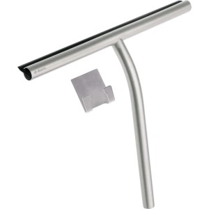 Raschietto acqua acciaio gomma PVD con gancio Idrostile 261 mm acciaio