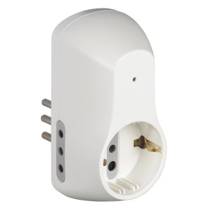 Adattatore multiplo t.b.t. bianco per prese.