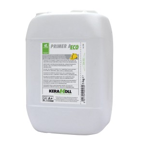 Tanica bianca di primer per adesivo per piastrelle t.b.t. di Kerakoll, 5 kg.