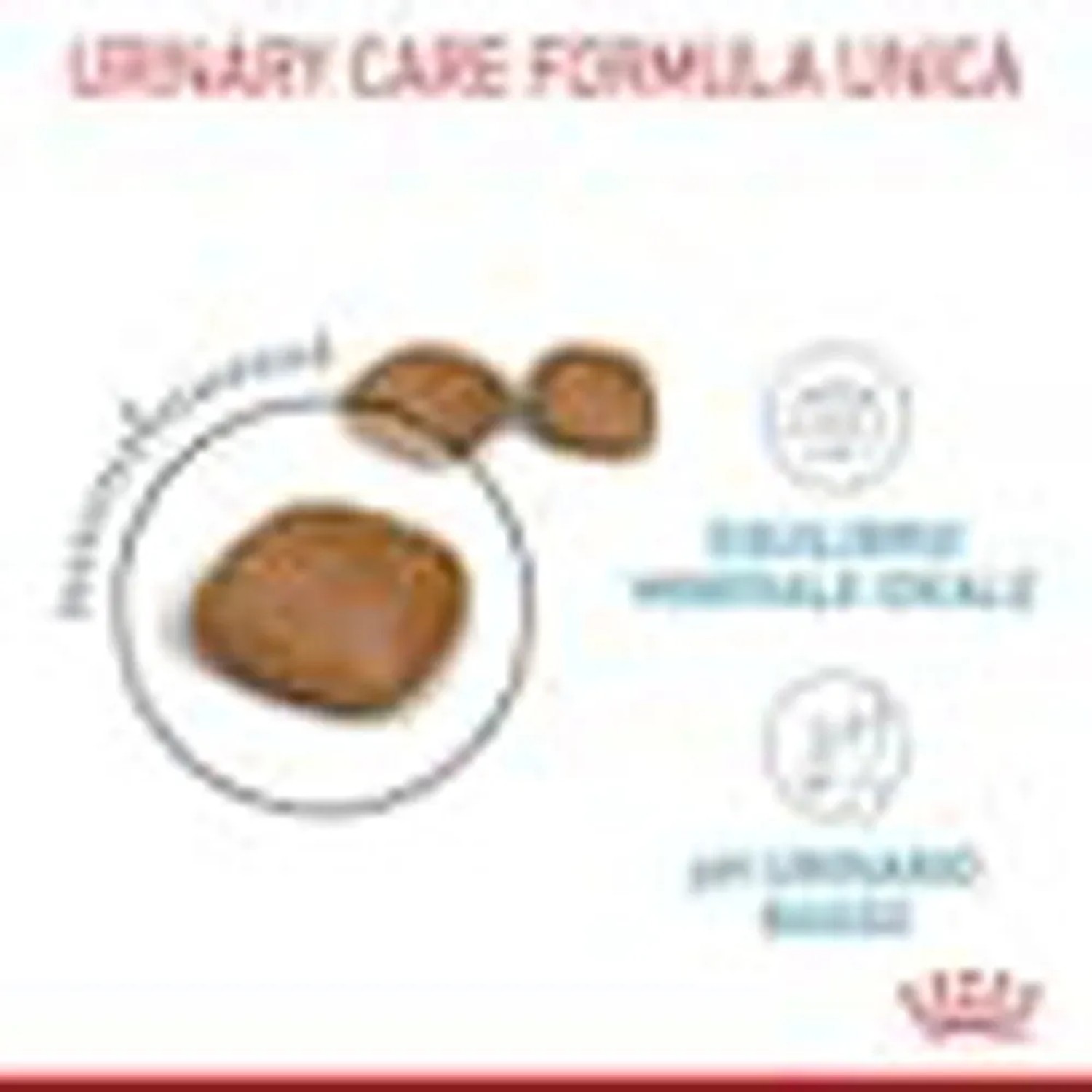 Dettaglio di crocchette t.b.t. per gatti, supporto per la salute urinaria.