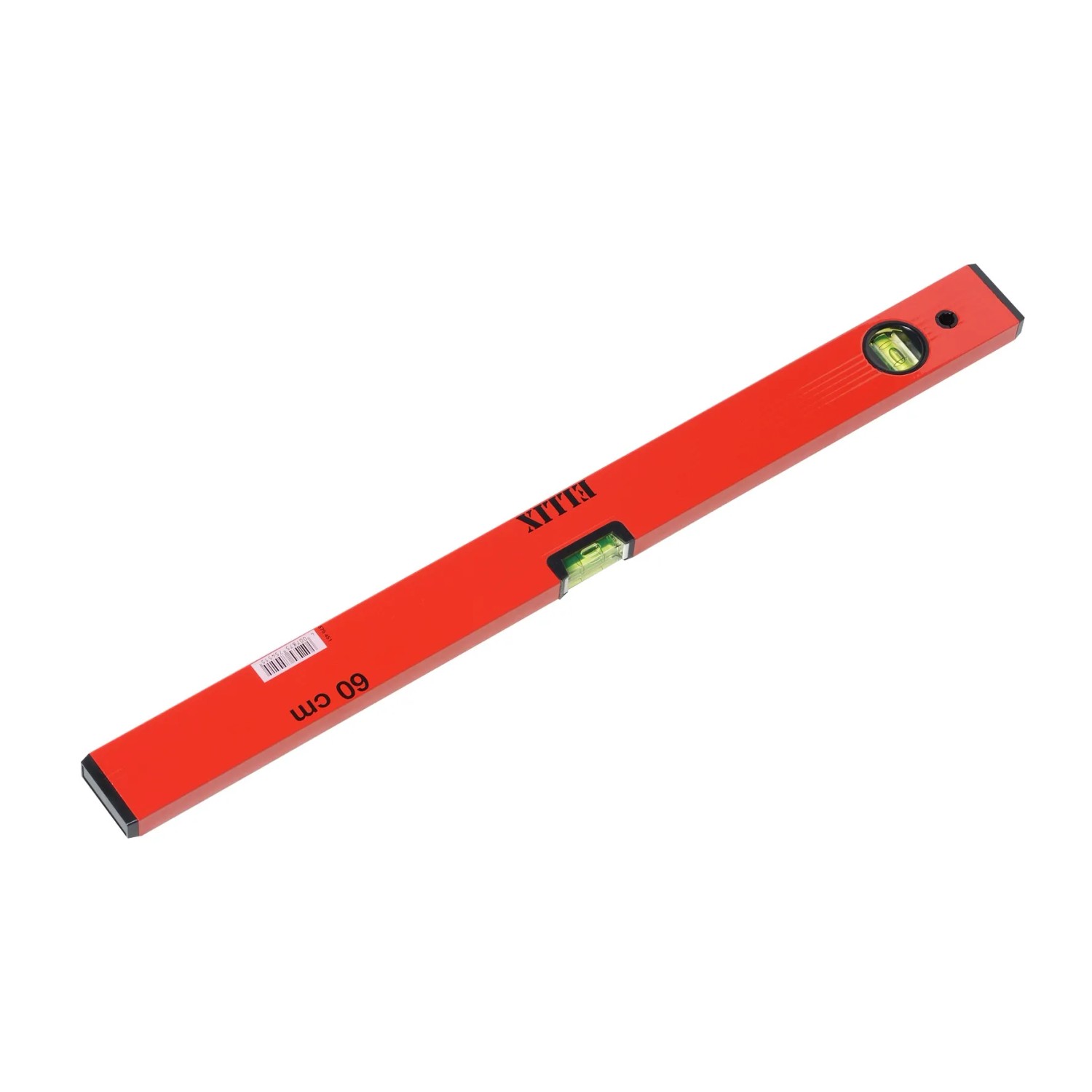Livella a bolla Ellix rossa, lunghezza 60 cm, con livella orizzontale e verticale.