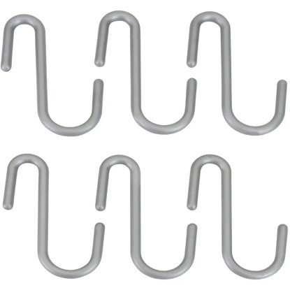 Set 6 ganci a S linea City Frost trattamento polytherm