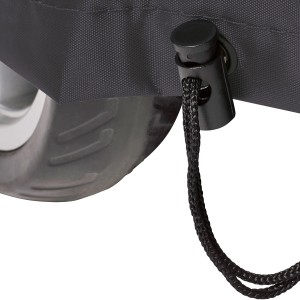 Dettaglio: Copertura per grill Jamestown con cordino e ruota. Utensile per grill per la protezione dagli agenti atmosferici.