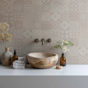 Rivestimento murale Class CEM beige effetto cemento chiaro 1,7 m² 25x40 cm