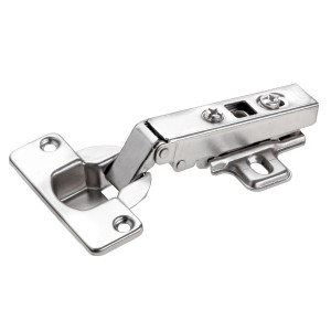 Cerniera per mobili in metallo, aperta, per montaggio su armadi e ante.