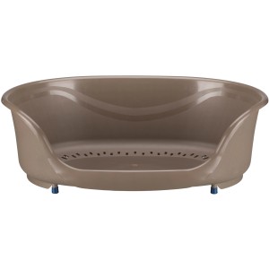 Letto per gatti Jayson in plastica color tortora, misura 3: 66x86 cm, con fori di ventilazione.