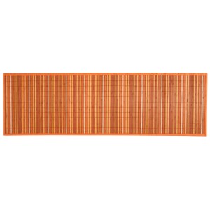 Dettaglio di una stuoia Stuoie in bambù arancione.