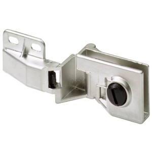 Cerniera Hettich per ante in vetro a battente per mobili senza foratura del vetro.