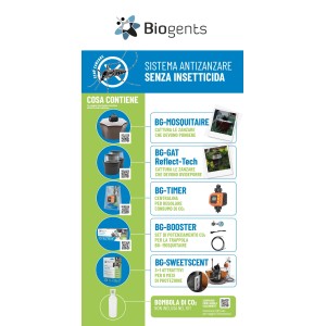 Sistema Antizanzare Biogents: Trappole per zanzare, timer, booster e attrattivi per il controllo delle zanzare.