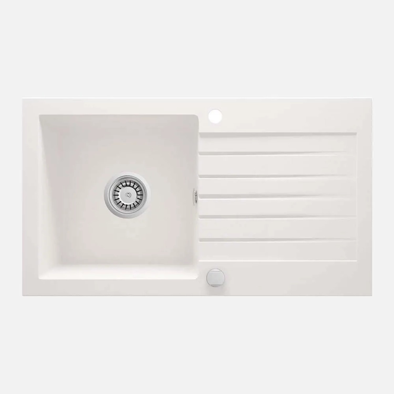 Lavello 1 vasca con gocciolatoio Idrostile Martí 440x160 mm alabastro