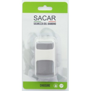 SACAR chiusura di sicurezza per bambini per cassetti e armadi, bianco/grigio