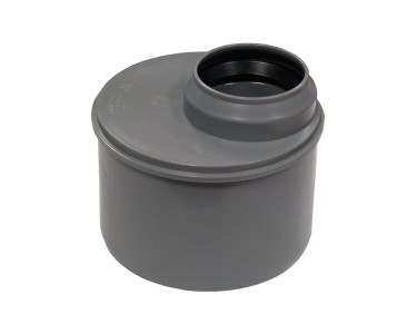 PVC DWV - Riduttore Di Accoppiamento Schedule 40, Attacco 40 X 63 Mm, 2 Pezzi, Colore: Grigio