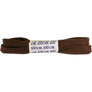 Lacci marroni per scarpe da lavoro, lunghezza 100 cm.