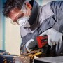 Einhell TP-AG 18/125 smerigliatrice angolare a batteria che smeriglia metallo, scintille.
