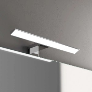 t.b.t. Lampada da parete per specchio, effetto cromo.