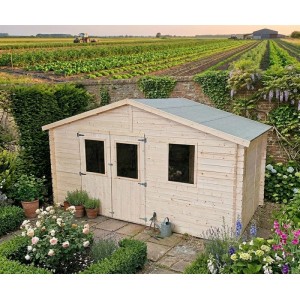 Casetta da giardino in legno Ortisei sp 25 mm H236xL396xP494 cm