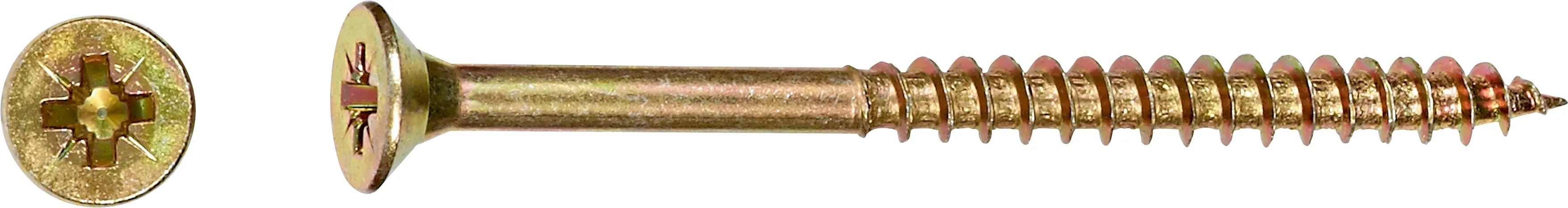 100 Viti Per Legno A Testa Svasata, N&deg;10 X 2" (5mm X 50mm), Pozi, A2 Inox, Kayfast