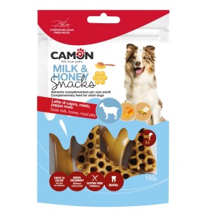 Camom Milk & Honey Snacks per cani, deliziosi snack per cani con latte e miele.