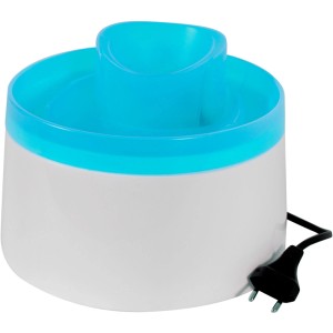 Fontanella per gatti, fontanella per bere per gatti, blu e bianca