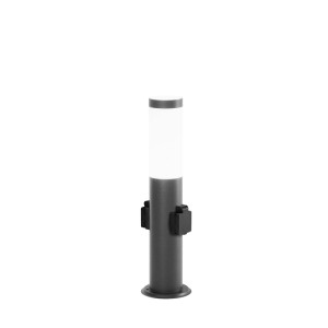 Paletto LED da esterno Intec Tokyo in acciaio inox antracite h 45 cm