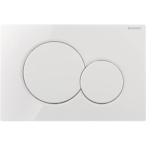 Placca di comando Geberit Sigma01 bianca per risciacquo a 2 quantità.