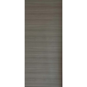 Porta grigia con venature del legno, adatta a vari set di accessori per porte.