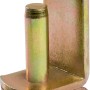 Cerniera a vite D1 zincata gialla, 102x35 mm, perno Ø 13 mm, per fissaggio di bandelle.
