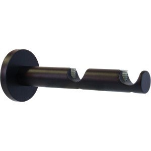 Supporto per bastone per tenda Mydeco, doppio, nero, Ø 2 cm. Supporto a parete per tende.