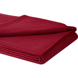 Coperta in pile bordeaux, 130x160 cm, design tinta unita. Morbida coperta per divano e poltrona.