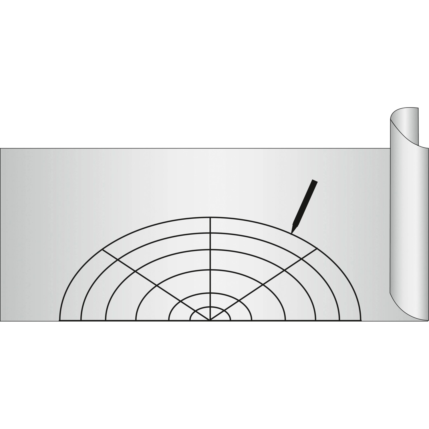 Tappetino antiscivolo Wenko, 150x50cm, nero, con guida al taglio per utensili da cucina.