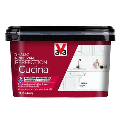 V33 Smalto Rinnovare Perfection Cucina Bianco Opaco 2 lt