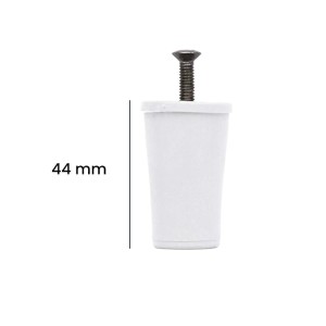 Tappi d`arresto tapparelle nylon conici set 4 pezzi Ø 40 mm bianco