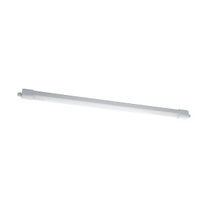 Plafoniera LED bianca Eglo Expert Slim, 110,5 cm, per ambienti umidi e esterni.
