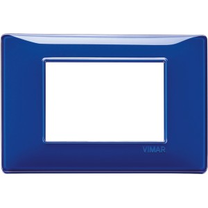 Placca blu Vimar per interruttori e prese.