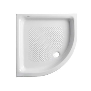 Piatto doccia semicircolare in ceramica Polo 90x90 cm bianco