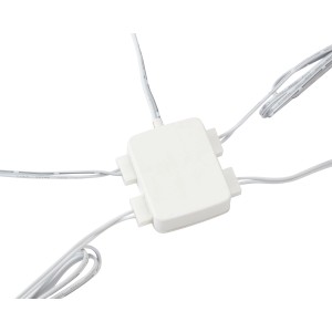 Dettaglio del blocco di distribuzione bianco per faretti LED t.b.t.