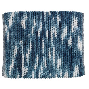 Tappeto da bagno Urdu 55x65 in microfibra blu