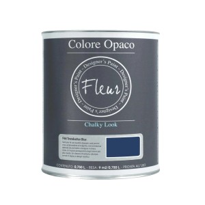 Barattolo di pittura a gesso blu Fleur, ideale per il fai-da-te.