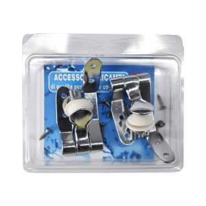 Set di fissaggio per sedile WC, cromato, per il montaggio di sedili WC.