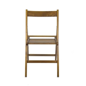Sedia pieghevole a listelli in legno 48x43x79 cm noce