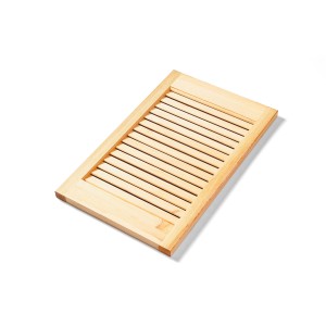 Griglia di ventilazione in legno per mobili, colore naturale.