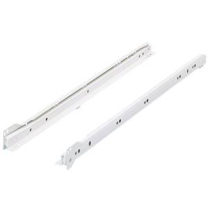 Guide a rulli Hettich, 550mm, bianco, per cassetti fino a 20kg.