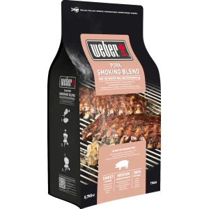 Weber Chips affumicatura Pork 700g: Mix affumicato per maiale, ideale per grigliare.
