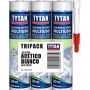Tytan Silicone acetico, confezione da 3. Sigillante multiuso per diverse applicazioni.
